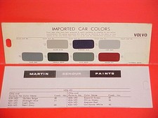 1944-1962 Volvo P1800 Sport Coupe 122s Sedan Pv544 Pv445 Pv444 Wagon Paint Chips