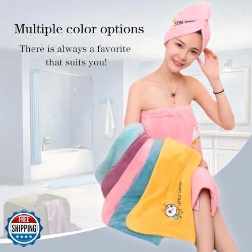 Toalla de microfibra de doble capa AGKXHDEC, turbantes capilares para cabello húmedo, tiburón secado Foto 3 de 4