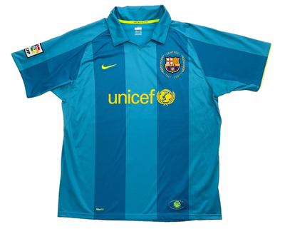Nike FC Barcelona 2007 2008 Away Football Shirt Soccer Jersey