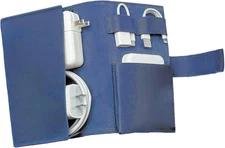 Electronic Organizer Travel Case, Leather Charger Organizer for Essentials, Tech