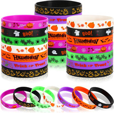 42Pcs Halloween Party Favors Silicone Bracelets 7 Designs
