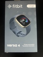 Fitbit Versa 4 Activity Tracker - Waterfall Blue/Platinum Aluminum