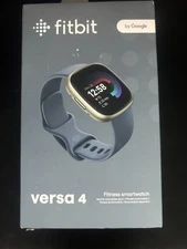 Fitbit Versa 4 Activity Tracker - Waterfall Blue/Platinum Aluminum