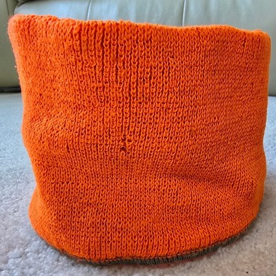 Vintage Blaze Orange Hunting Neck Warmer Gaiter Ear Band 1980s