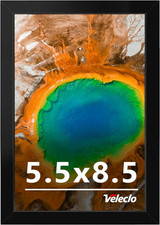 5.5X8.5 Picture Frame for Wall Display, 5.5X8.5 Black Picture Frame with Shatter