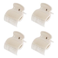 4 Pieces Hot Roller Clips Plastic Hair Curler Claw 1 Count Pack of 4 , White