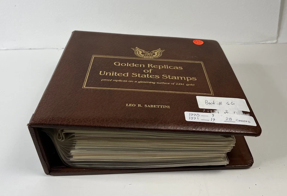 ¡Oferta! Lote de 28 estampillas de Estados Unidos réplicas de oro FDC 1990-1991 - 28 portadas en un álbum Foto 2 de 4