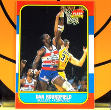 1986-87 FLEER Basketball Card # 95 *** DAN ROUNDFIELD *** Washington Bullets