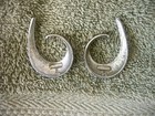 Vintage 1960's Verdome Silver Tone Cuff Non Pierced Earrings Retro Jewelry — photo 3