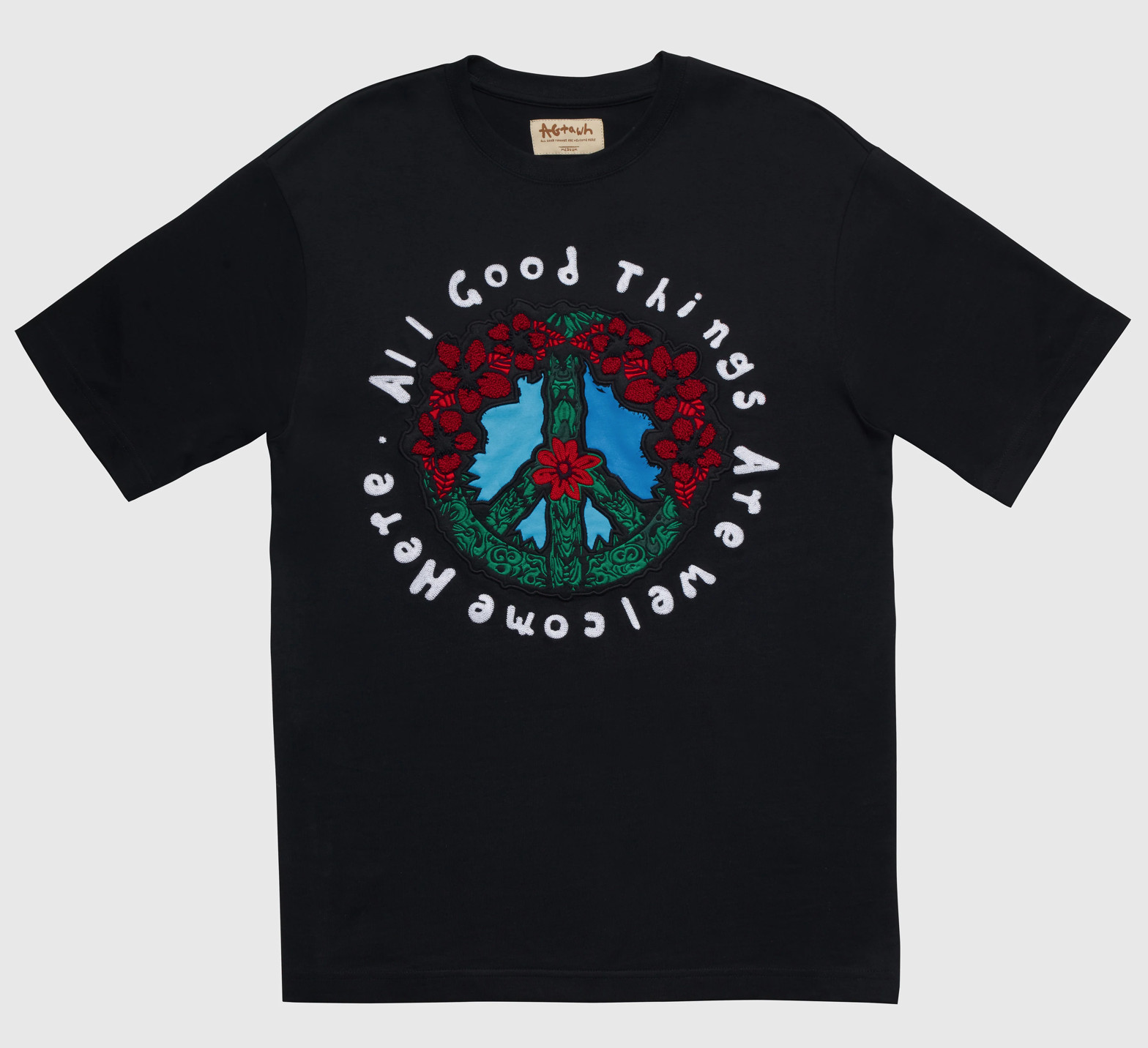 Мужская футболка Agtawh с коротким рукавом большого размера, черная однотонная