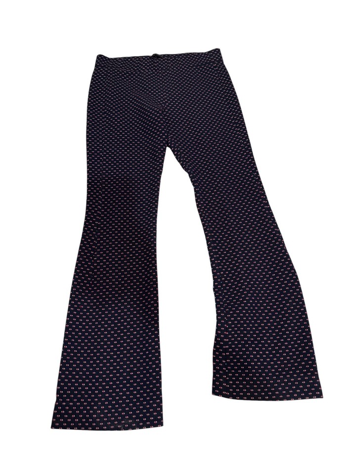 Zara Womens Blue Pattern Slim Dress Pants Size M Good Condition