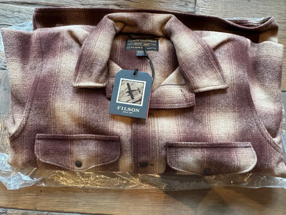 Filson Mackinaw Wool Cruiser | Large | Brown Tan Ombre | Made in USA | NWT $550 - Image 4 of 4