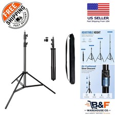 Adjustable 2.8m Heavy Duty Light Stand - Spring Cushioned Photography Tripod