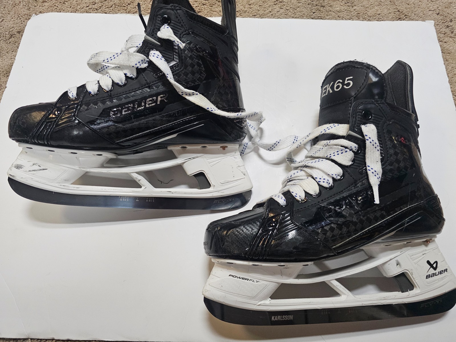 ERIK KARLSSON 24'25 Penguins Photomatched Bauer Mach 8.5 EA Game Worn Skates