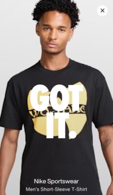 Size XXL - Nike x Wu-Tang Clan Men's T-Shirt (Black/Yellow