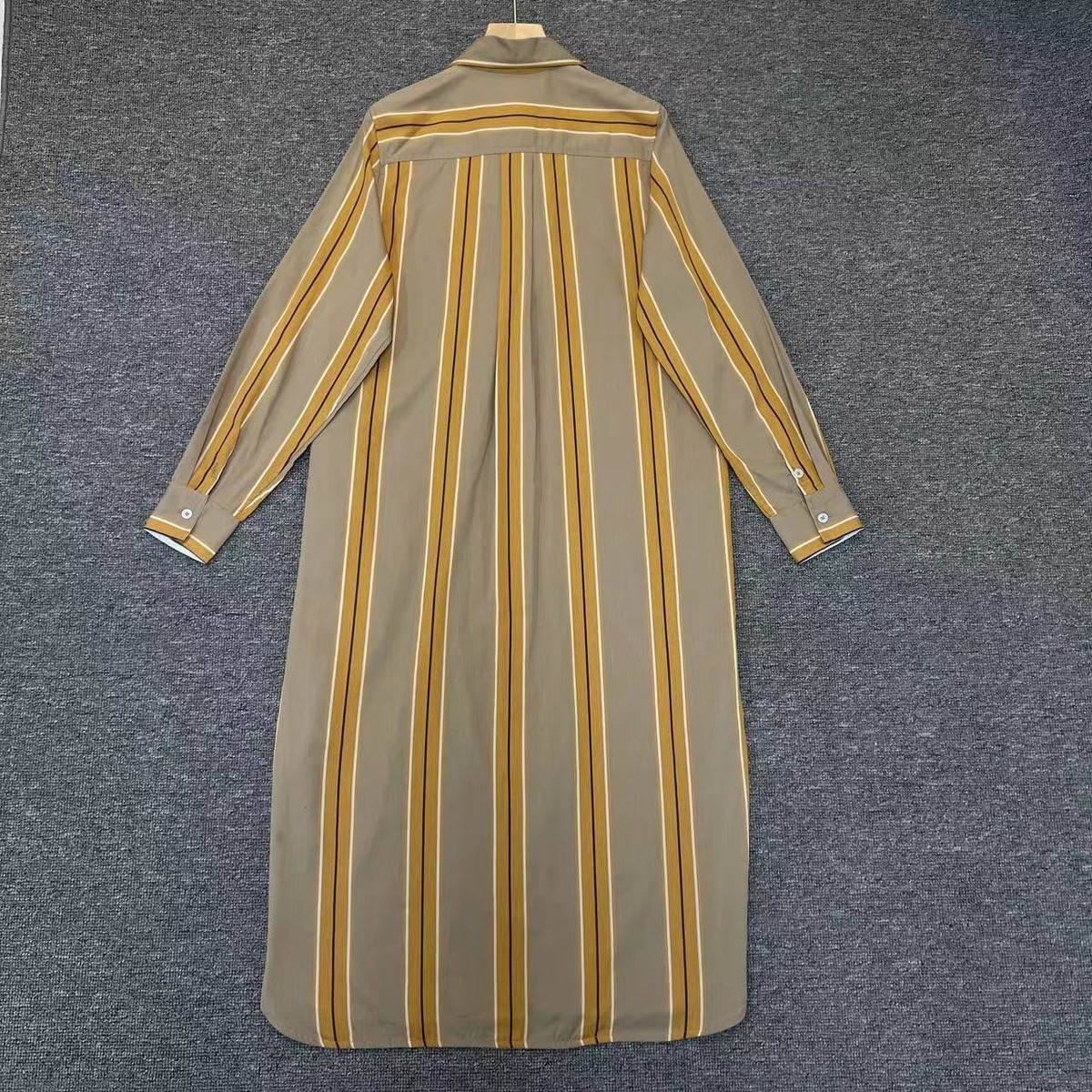 Toteme Women's Beige Jacquard Striped Long Sleeved Dress | eBay