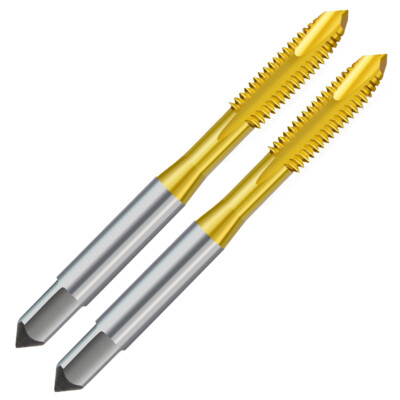 XCAN 2 Stück Gewindebohrer Maschinengewindebohrer für Durchgangslöcher M2 x 0,4