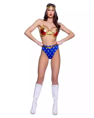 4 Pc Wonder Woman Marvel Comics Halloween Cosplay Costume