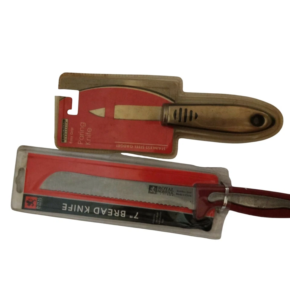 Juego de cuchillos para pan Royal Norfolk y cuchillos para pelar Goodcook de acero inoxidable Foto 4 de 4