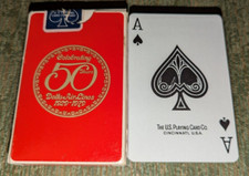 Vintage DELTA AIR LINES 50th Anniversary 1979 deck of cards Red