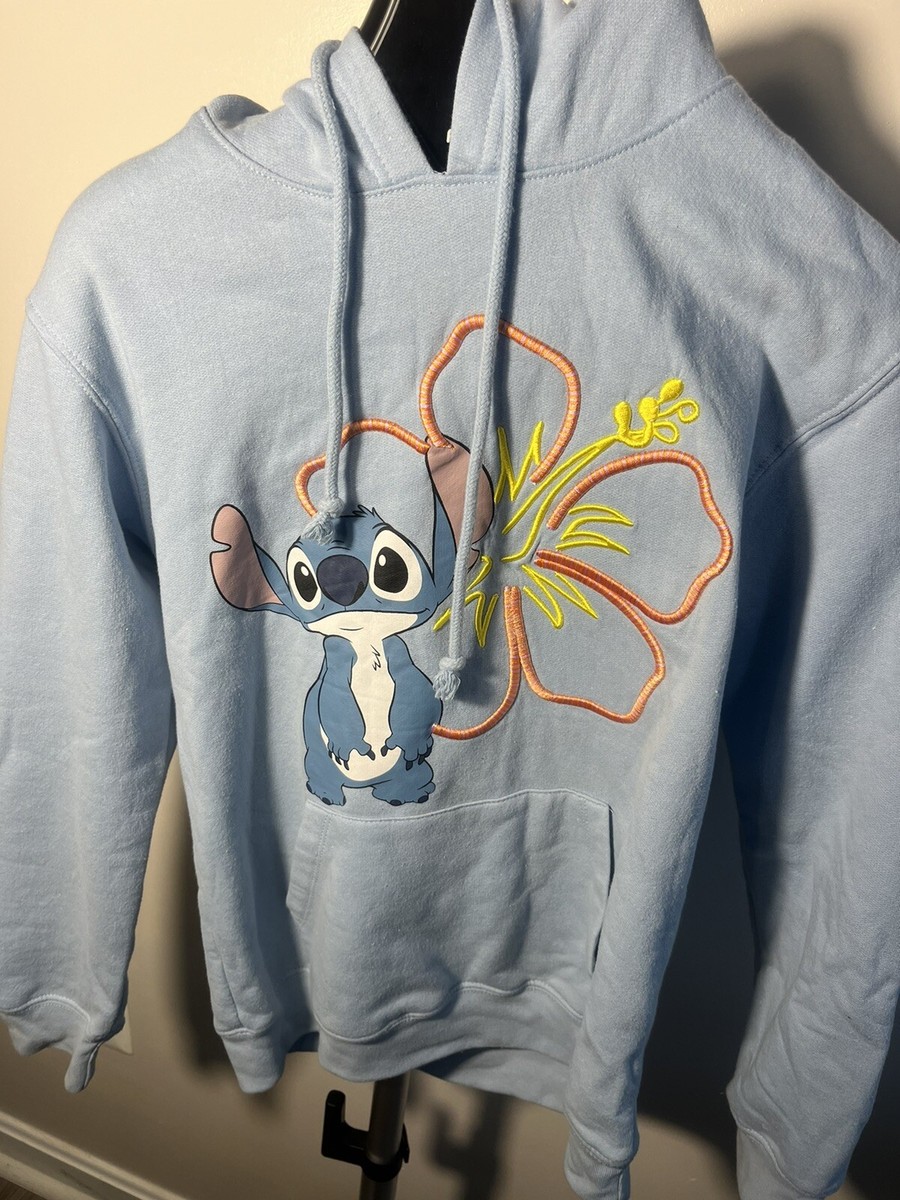 Disney Girls Size XS Hooded Stitch Sweatshirt Hoodie Tie-Dye Floral Pullover