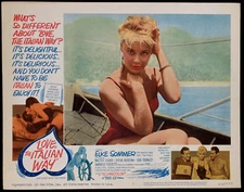 LOVE THE ITALIAN WAY Original Movie Lobby Card Poster Sexy Elke Sommer Comedy