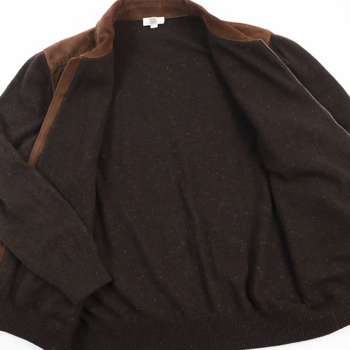 Brioni 100% cashmere and suede leather zip-up jacket, brown, XXL - Picture 8 of 10