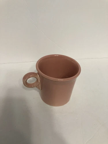 HOMER LAUGHLIN FIESTA WARE ROSE PINK COFFEE TEA CUP MUG O RING HANDLE HLC