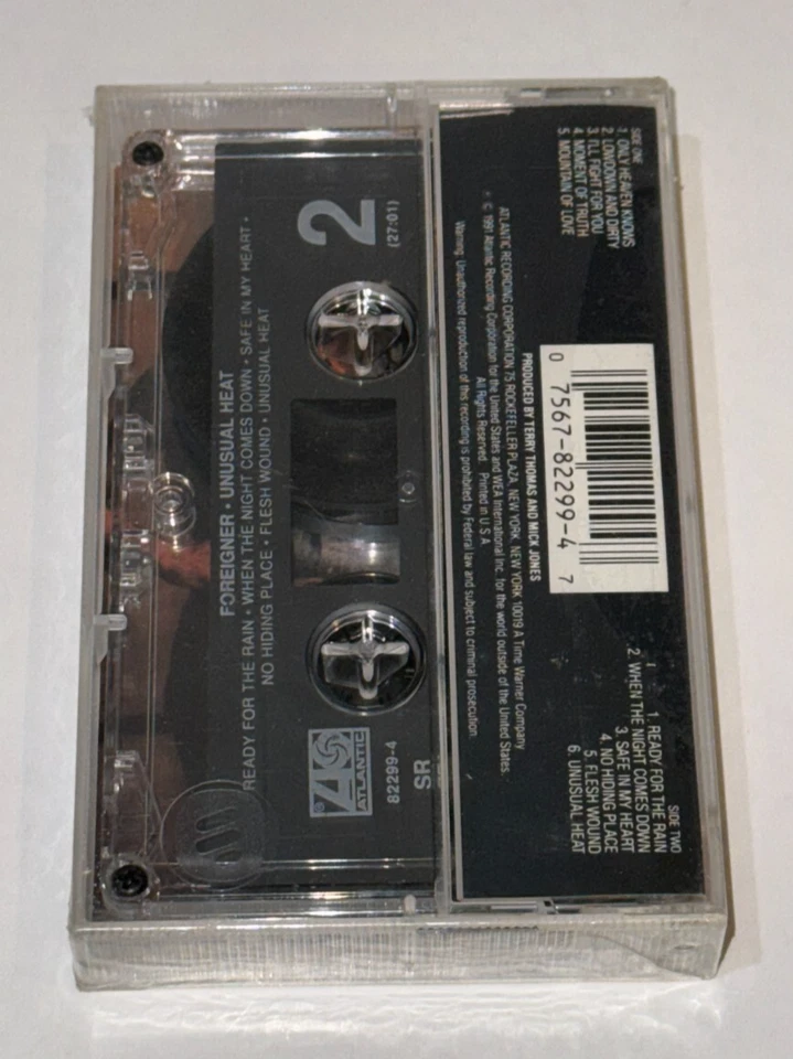 Foreigner Unusual Heat Cassette 1991 Atlantic Records SEALED Classic Rock - Image 2 of 4