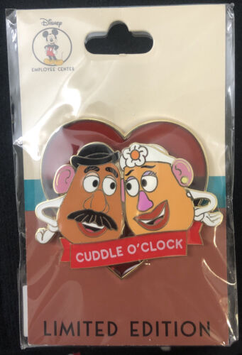 DEC Mr and Mrs Potato Head Cuddle O'Clock Valentine LE 250 Disney Pin - 第 1/2 張圖片