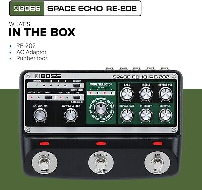 Boss RE-202 Space Echo Delay Reverb Guitar Effector JAPAN Boss RE-202 Space Echo Delay Reverb Guitar Effector JAPAN