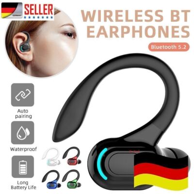 Bluetooth 5.2 Stereo Sport Kabellos Headset TWS Handy Kopfhörer mit Mikrofon DE