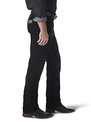 Wrangler Men's Cowboy Cut Slim Fit Jean, Shadow Black, 31W x 34L - Picture 3 of 7