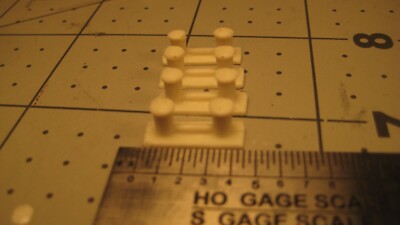DOUBLE BOLLARD W BASE HO Scale Boat, Ship Dock, Pier Unpainted (4 Pack)