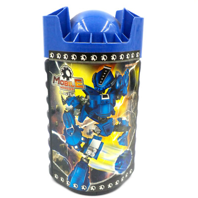 Mobile Warrior Robot Construction Building Set, Interlocking Brick Compatible