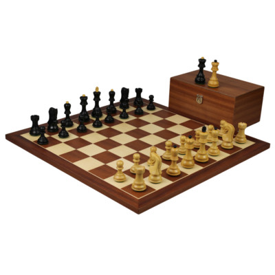 21 Zoll Schachspiel Mahagoni ebonisiert Zagreb Staunton Schachfiguren 3,75 Zoll