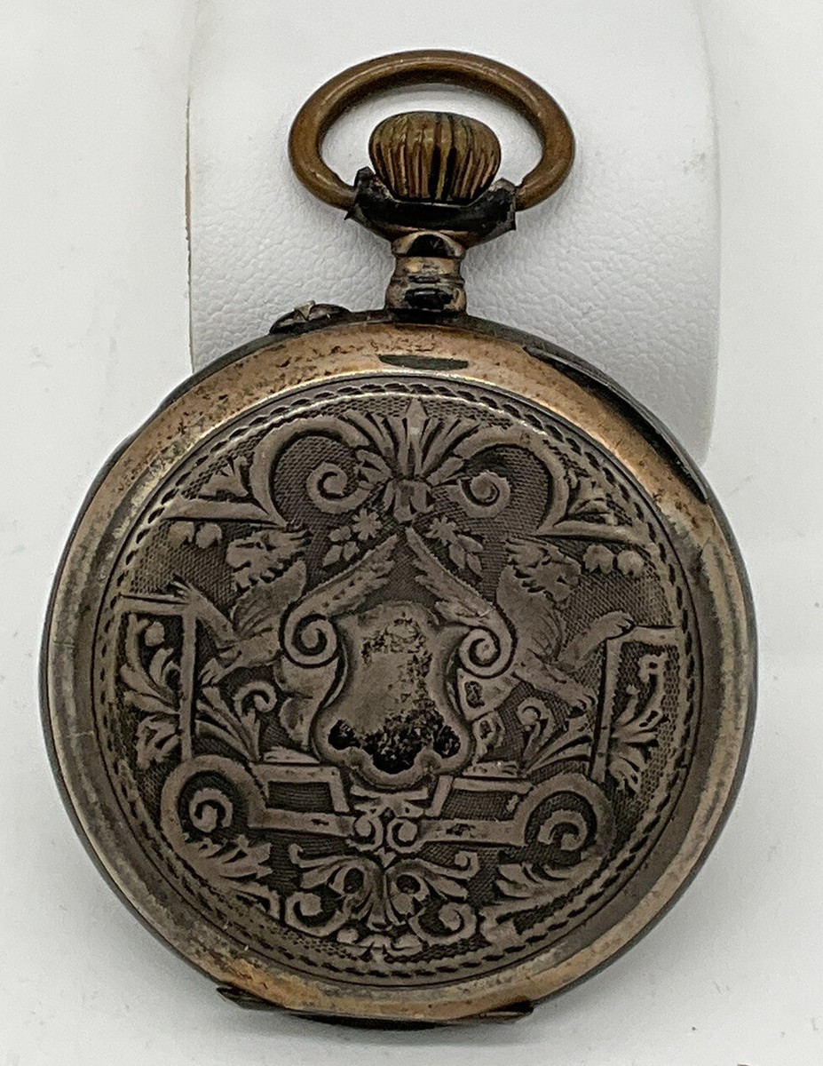 Antique 800 Silver 15 Rubis Pocket Watch 50mm | eBay