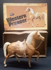 Breyer Vintage #112 Palomino Western Prancer Horse w Saddle & Box 1979 