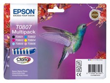 Original Epson 0807 Multipack Kolibri Tintenpatronen 6er Set Angebot Neu!!!