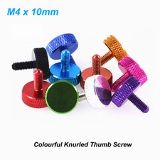 M4x10mm Knurled Thumb Screw Aluminum Alloy Hand Tighten Screws Computer Case DIY