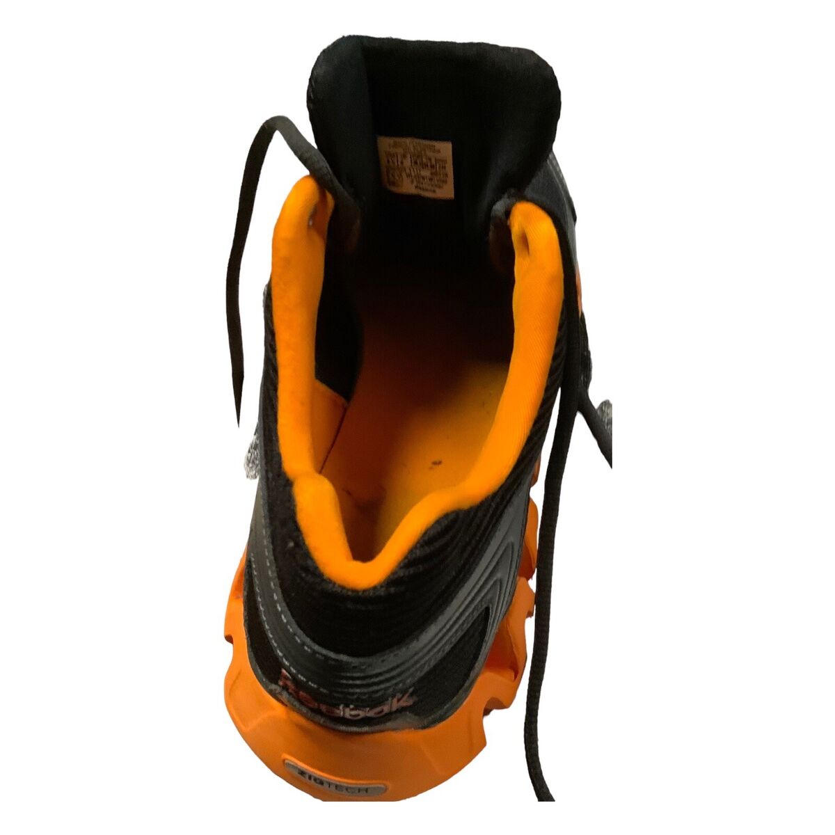REEBOK Sz.6 1/2, ZIGTECH SCHOOL SHOE BLACKTOP/ORANGE OUTSOLE REEBOK Sz.6 1/2, ZIGTECH SCHOOL SHOE BLACKTOP/ORANGE OUTSOLE