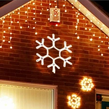 15" Neon Snowflake 360 Super-Bright LED Lights Outdoor Christmas 15"x13.3