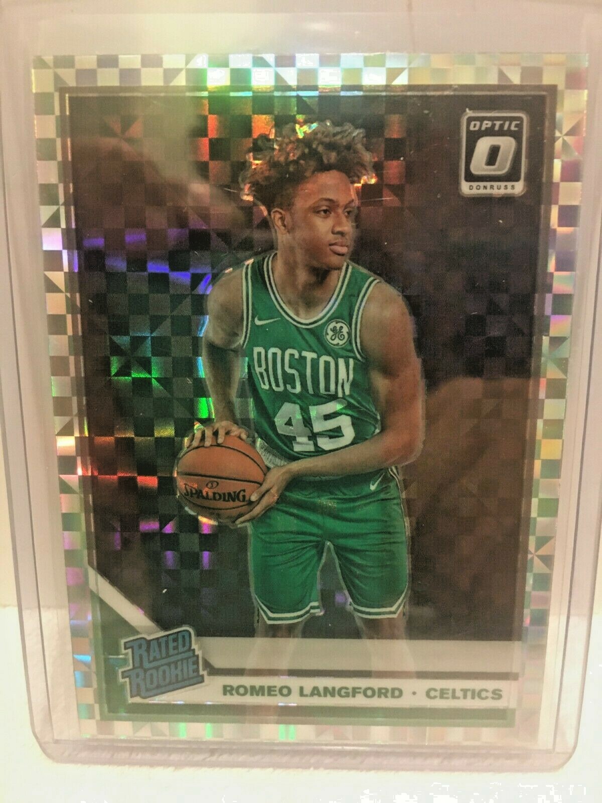 2019-20 Panini Romeo Langford Optic Rated Celtic RC Rookie Checkerboard #182
