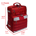 20L First Aid Medical Backpack, Red EMT Bag, Empty, Removable Pouches, MOLLE