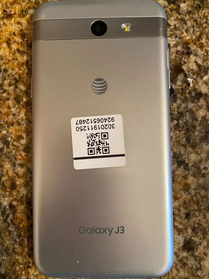 Samsung Galaxy J3 (2017) SM-J327A - 16 GB -Silver Smartphone - Image 2 of 2