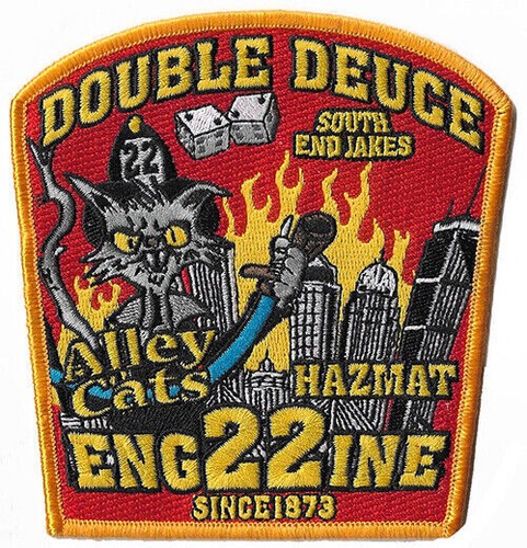 Boston Fire Engine 22 Double Deuce Red Design Haz Mat Fire Patch ! - Picture 1 of 1