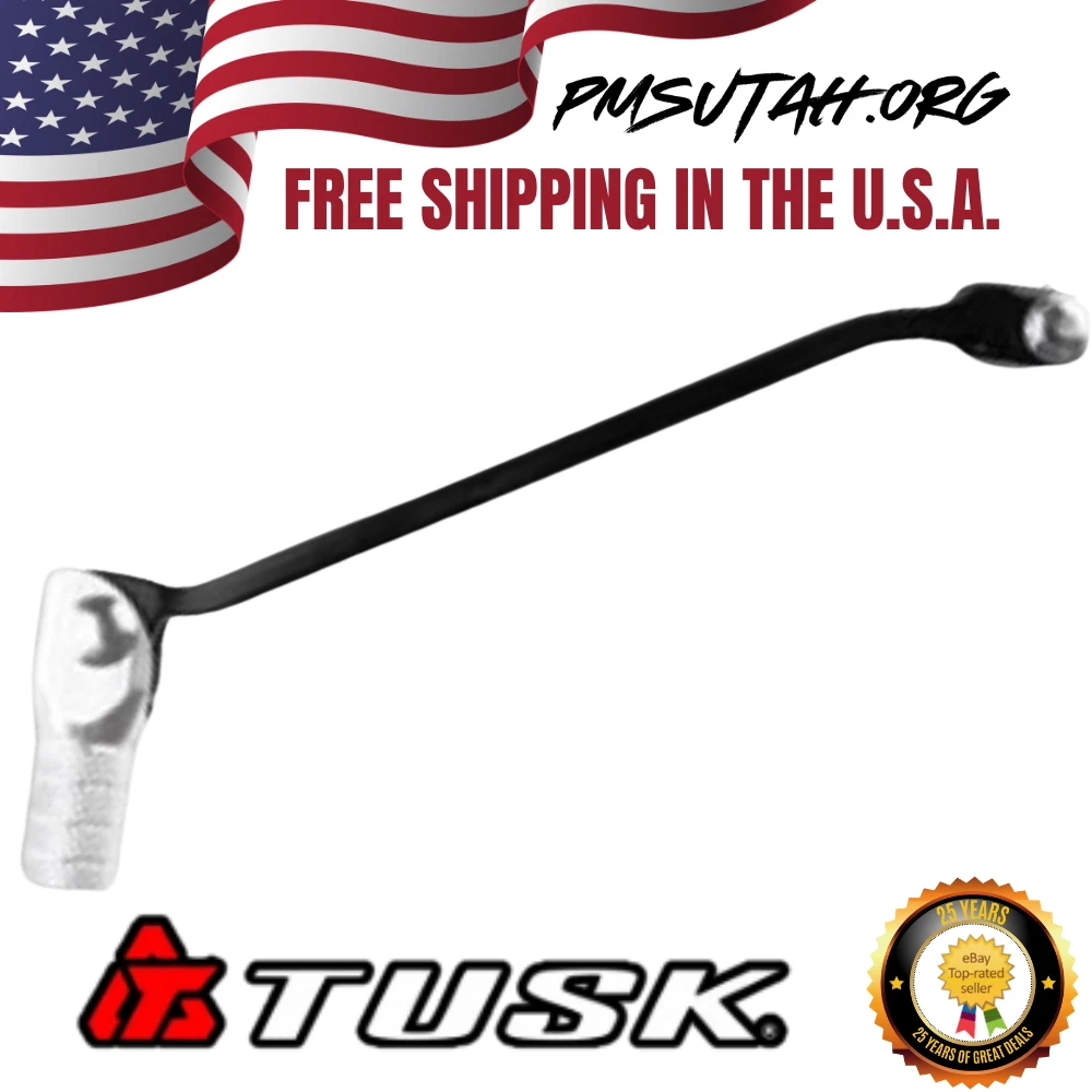 Palanca De Cambios Plegable Tusk Con Punta Negra Y Plateada – Para Suzuki DR650SE 1996-2025 (Dual Sport)