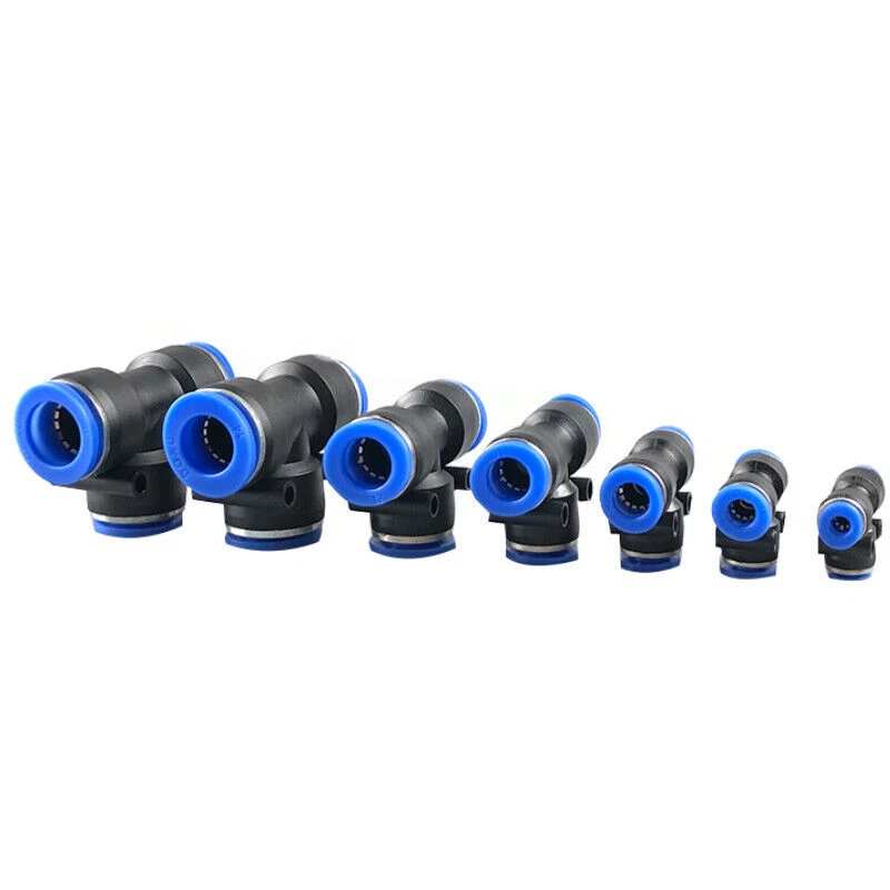 1/4" Pneumatic Push To Connect Fitting Branch Tee Union Air Tube OD 6mm 10PCS - Image 4 of 4
