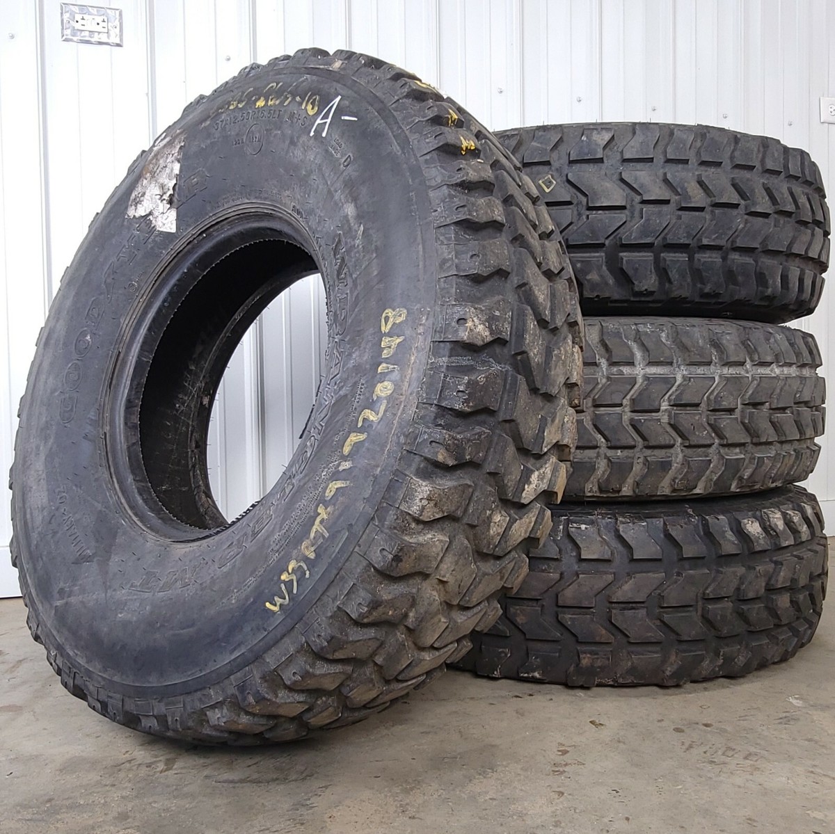 Good Year Wrangler MT 37×12.50R16.5LT 4x Goodyear Wrangler MT 37x12.5R16.5 Military HMMWV Tires w/ Blems