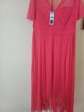 Size 18 Coral Dipped Hem Dress Scarlett & jo ,NEW,SALE PRICE